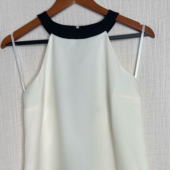 Megan Masters black and cream racer back dress size 4 - Picture 4 of 8